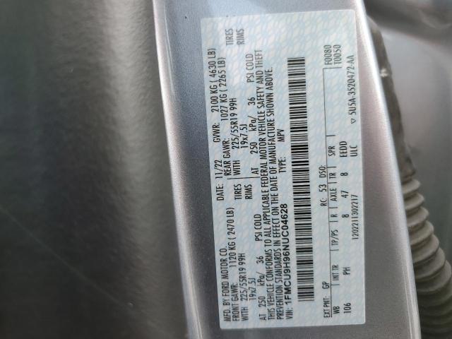 2022 FORD ESCAPE SEL - 1FMCU9H96NUC04628