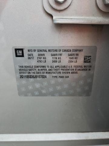2018 CHEVROLET IMPALA LT 2G1105S39J9107024