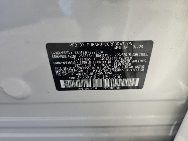 2020 SUBARU FORESTER L JF2SKAUC2LH512296