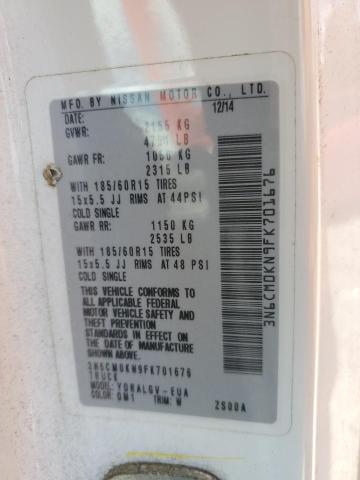 2015 NISSAN NV200 2.5S 3N6CM0KN9FK701676