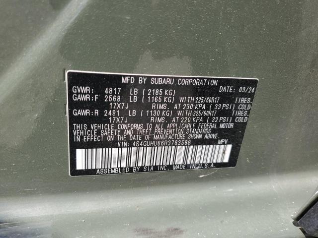 2024 SUBARU CROSSTREK WILDERNESS 4S4GUHU66R3783588