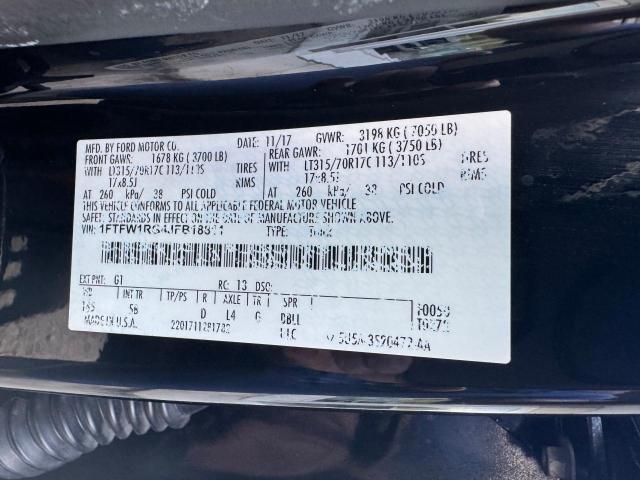 2018 FORD F150 RAPTO 1FTFW1RG4JFB18811