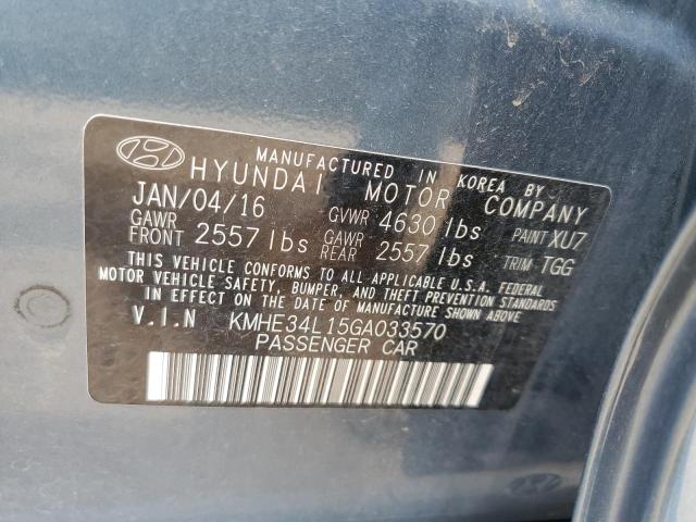 2016 HYUNDAI SONATA HYB - KMHE34L15GA033570