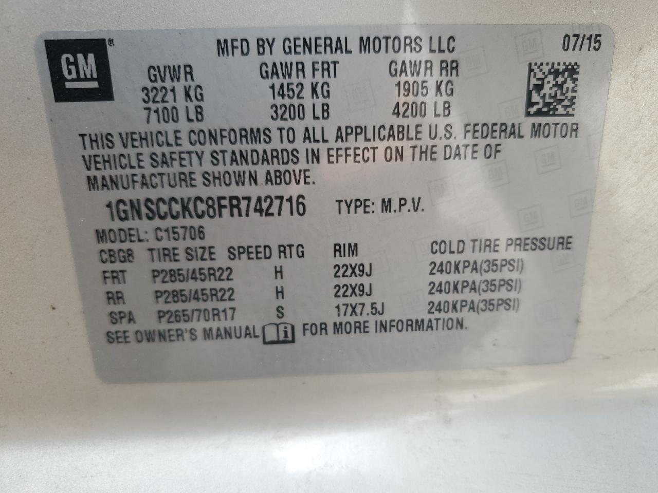 CHEVROLET TAHOE C1500 LTZ