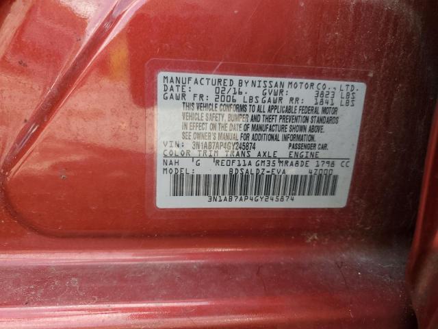 2016 NISSAN SENTRA S - 3N1AB7AP4GY245874