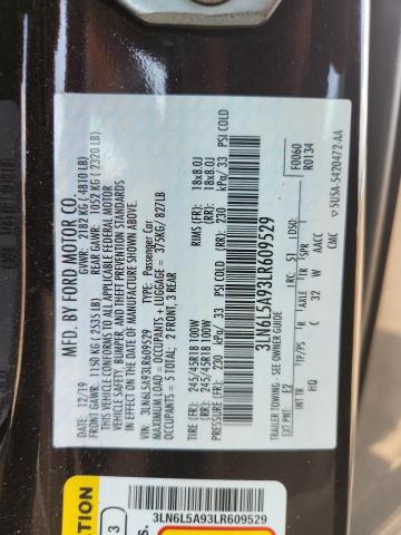 2020 LINCOLN MKZ 3LN6L5A93LR609529