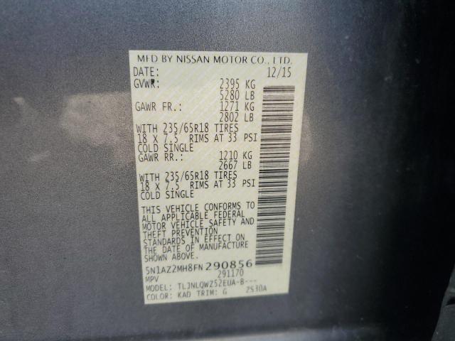 2015 NISSAN MURANO S 5N1AZ2MH8FN290856