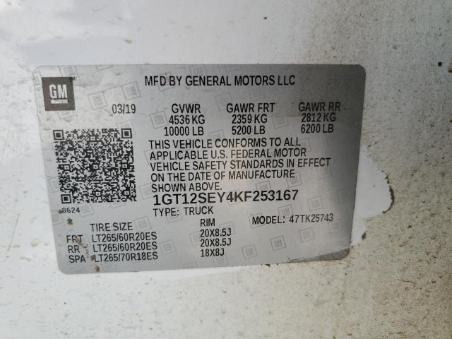 2019 GMC SIERRA K2500 DENALI 1GT12SEY4KF253167