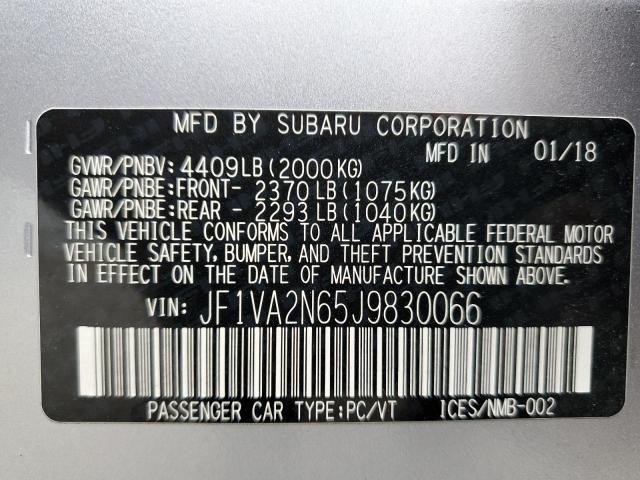 2018 SUBARU WRX STI JF1VA2N65J9830066