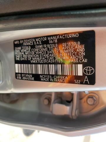 2018 TOYOTA YARIS L VNKKTUD39JA097763