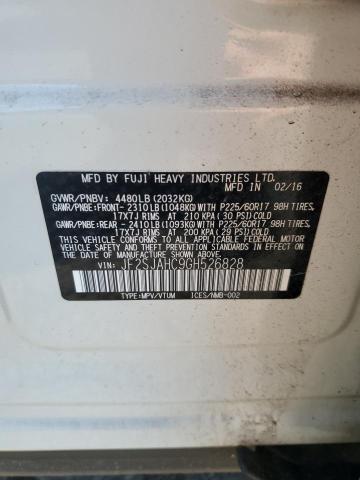 2016 SUBARU FORESTER 2 JF2SJAHC9GH526828