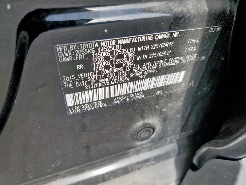 2018 TOYOTA RAV4 LE - 2T3ZFREVXJW476459