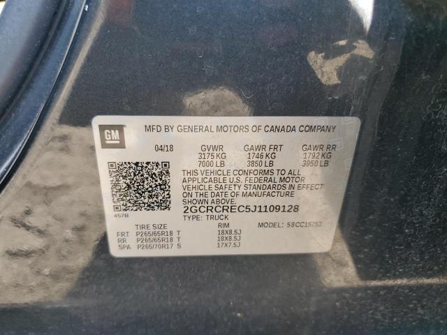2018 CHEVROLET SILVERADO - 2GCRCREC5J1109128