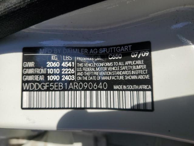 2010 MERCEDES-BENZ C 300 - WDDGF5EB1AR090640
