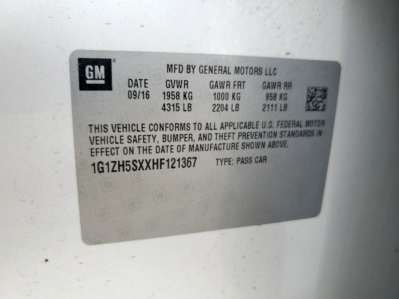 2017 CHEVROLET MALIBU PREMIER - 1G1ZH5SXXHF121367