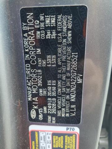 2016 KIA SOUL - KNDJN2A22G7268521