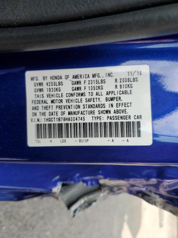 2017 HONDA ACCORD EX 1HGCT1B78HA004745