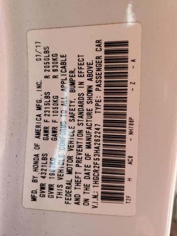 2017 HONDA ACCORD SPORT 1HGCR2F53HA262247