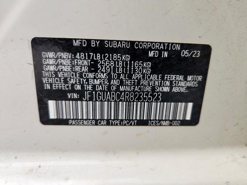 2024 SUBARU IMPREZA JF1GUABC4R8235523