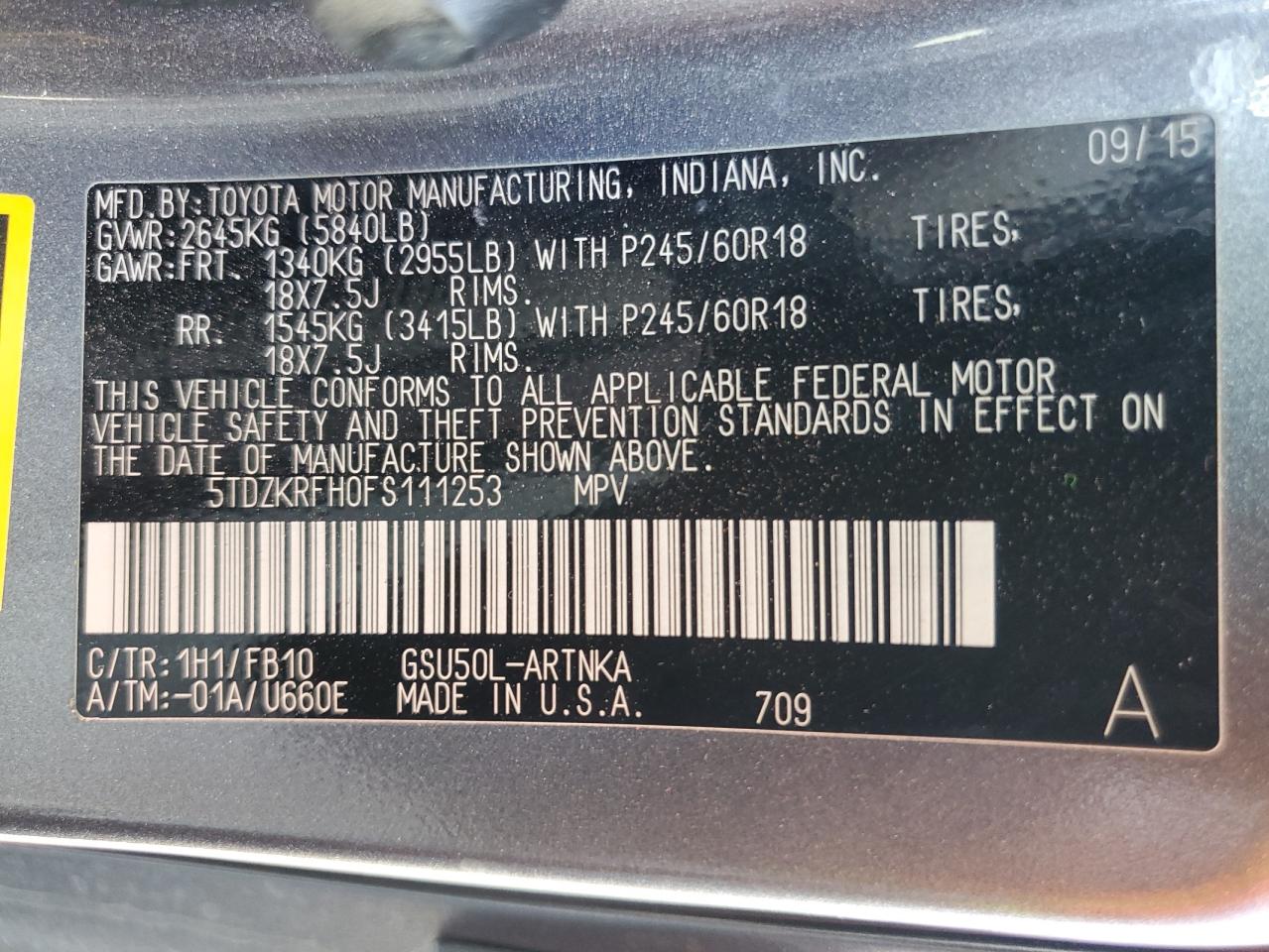 TOYOTA HIGHLANDER LE