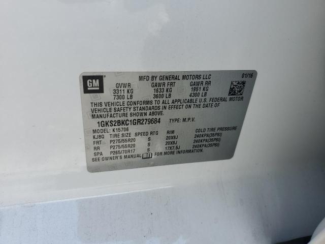2016 GMC YUKON SLT 1GKS2BKC1GR279684