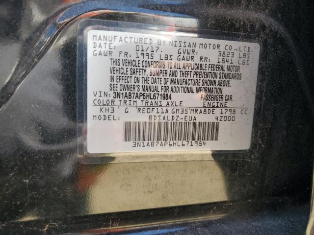 2017 NISSAN SENTRA S - 3N1AB7AP6HL671984