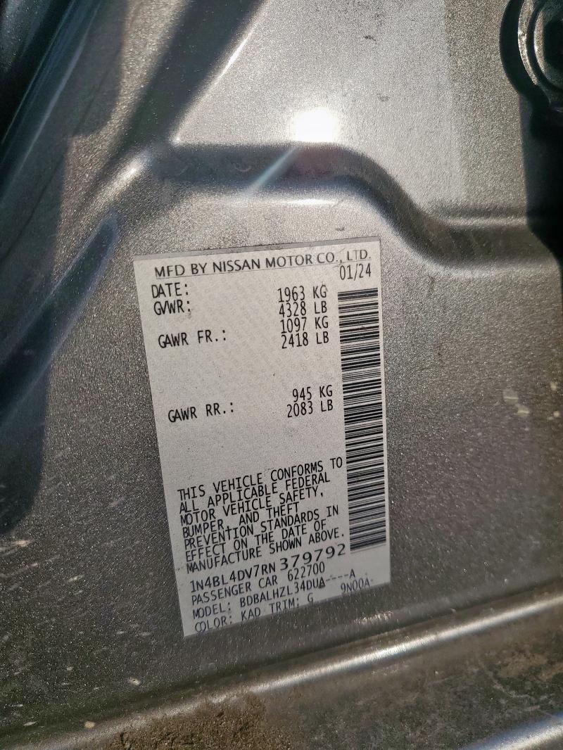 2024 NISSAN ALTIMA SV 1N4BL4DV7RN379792