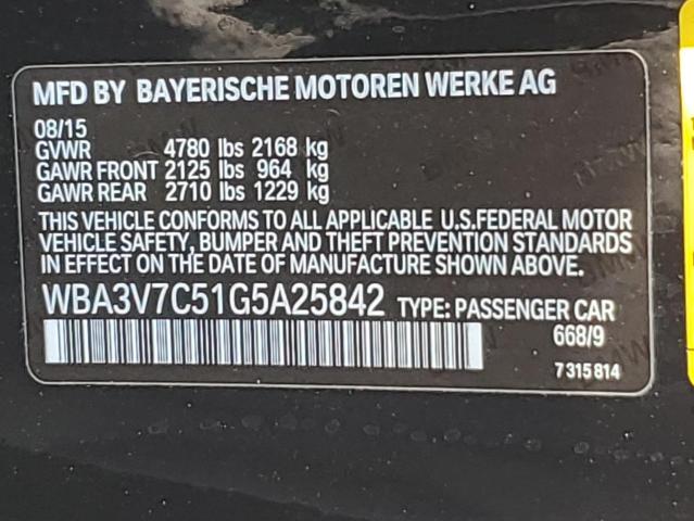 2016 BMW 428 I SULE WBA3V7C51G5A25842