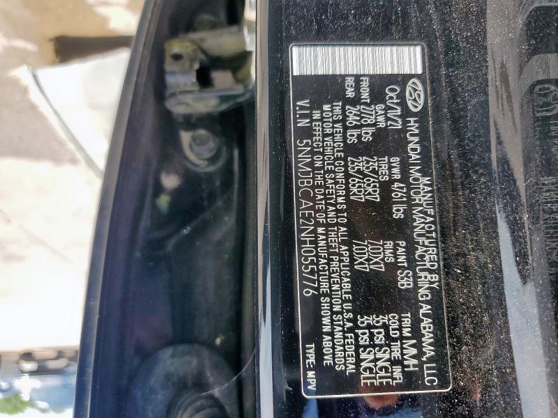 2022 HYUNDAI TUCSON SEL 5NMJBCAE2NH055776