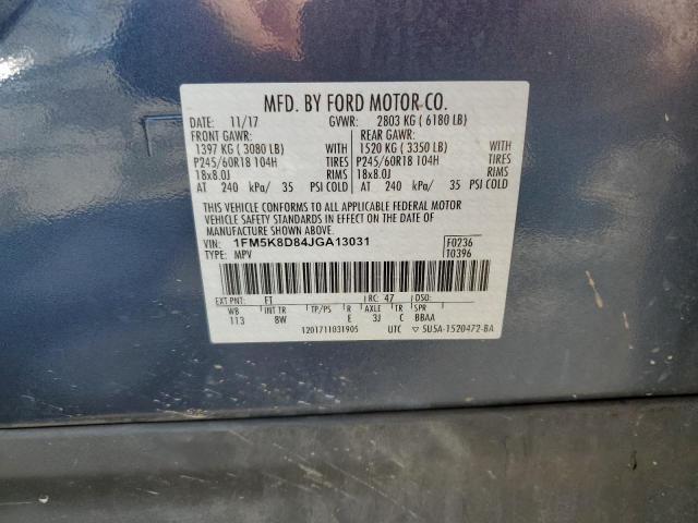 2018 FORD EXPLORER X 1FM5K8D84JGA13031