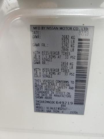 2013 NISSAN PATHFINDER - 5N1AR2MN1DC649219