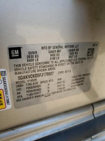 2015 BUICK ENCLAVE 5GAKVCKD5FJ178907