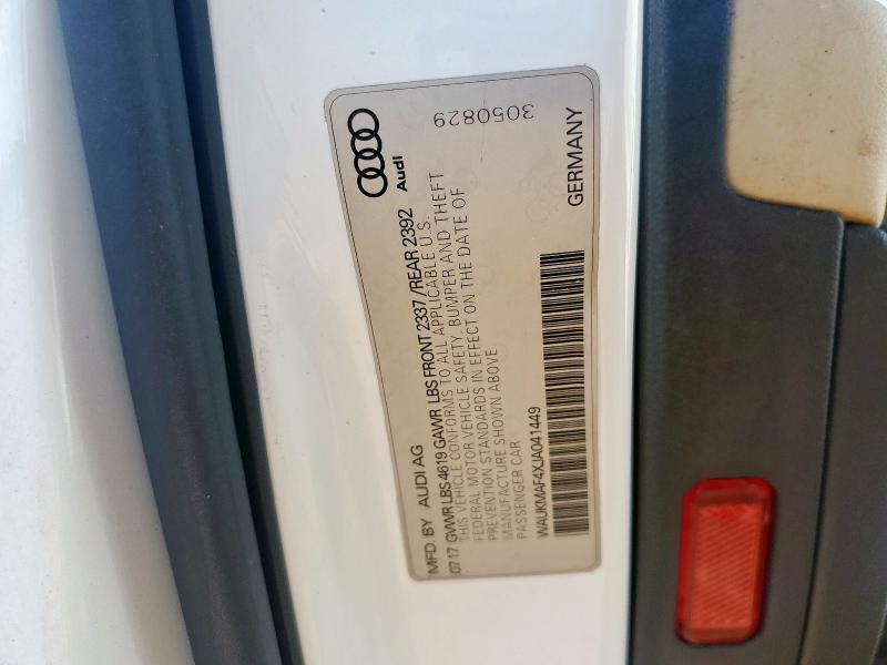 2018 AUDI A4 PREMIUM WAUKMAF4XJA041449