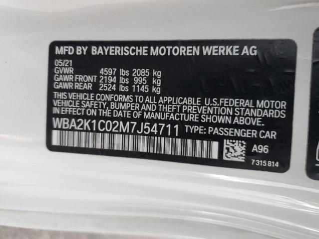 2021 BMW 230XI WBA2K1C02M7J54711