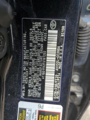 2015 TOYOTA CAMRY HYBR 4T1BD1FK2FU161202