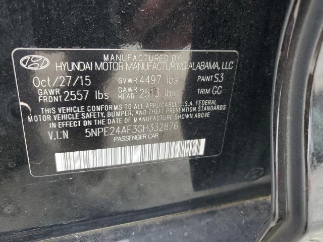 2016 HYUNDAI SONATA SE 5NPE24AF3GH332876
