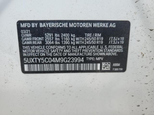 2021 BMW X3 XDRIVE3 5UXTY5C04M9G23994