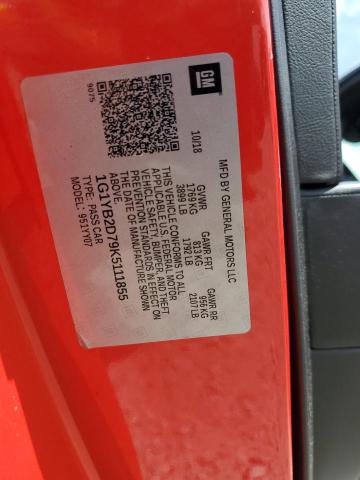 2019 CHEVROLET CORVETTE S 1G1YB2D79K5111855