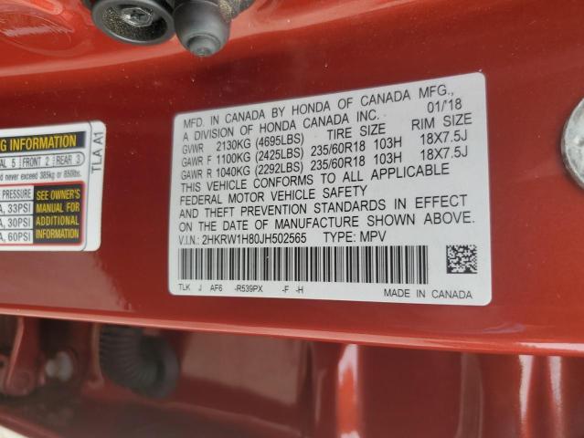 2018 HONDA CR-V EXL - 2HKRW1H80JH502565