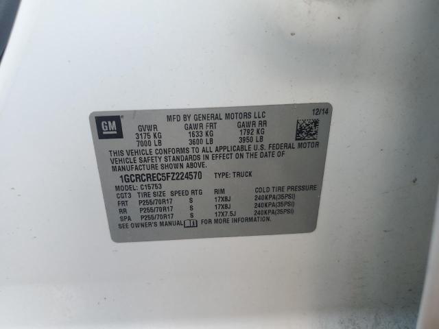 2015 CHEVROLET SILVERADO - 1GCRCREC5FZ224570
