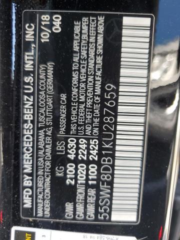 2019 MERCEDES-BENZ C 300 55SWF8DB1KU287659