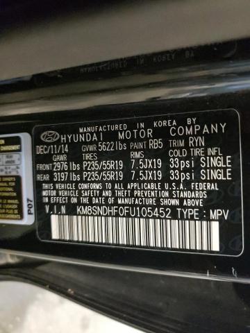 2015 HYUNDAI SANTA FE G KM8SNDHF0FU105452