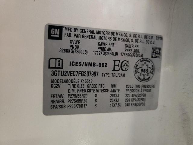 2015 GMC 1500 3GTU2VEC7FG307987