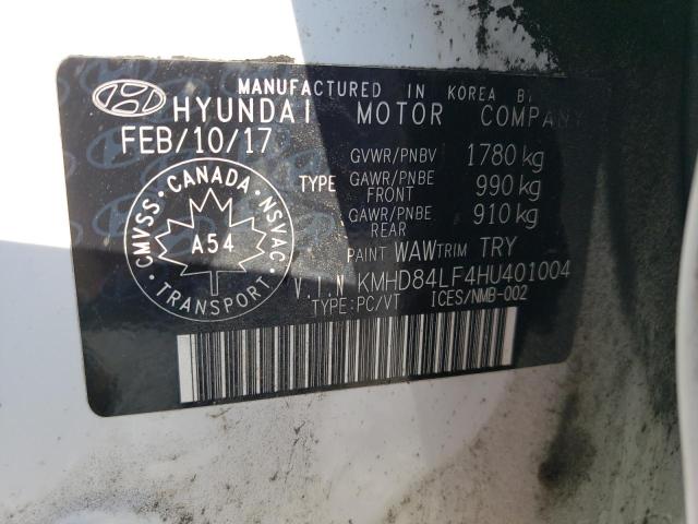 2017 HYUNDAI ELANTRA SE - KMHD84LF4HU401004