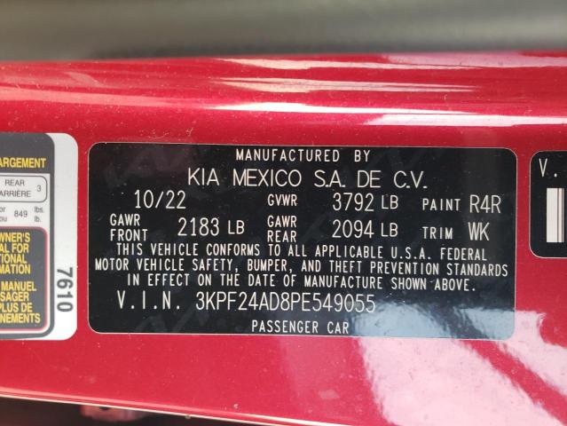 2023 KIA FORTE LX 3KPF24AD8PE549055
