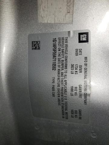 2010 CHEVROLET COBALT 2LT - 1G1AF5F59A7110582