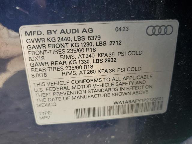 2023 AUDI Q5 PREMIUM WA1ABAFY1P2132601