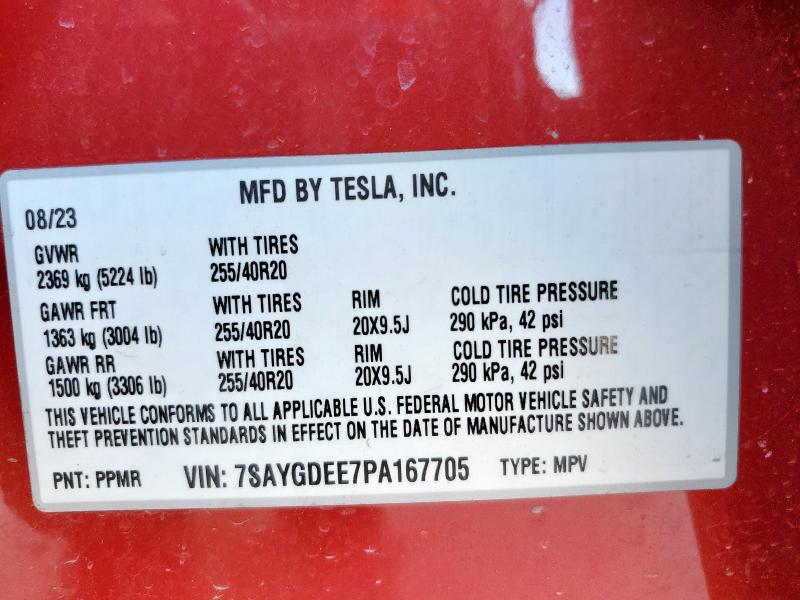 2023 TESLA MODEL Y - 7SAYGDEE7PA167705