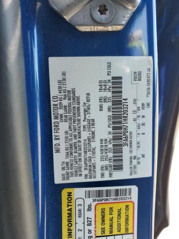 2017 FORD FUSION SE 3FA6P0H71HR203214