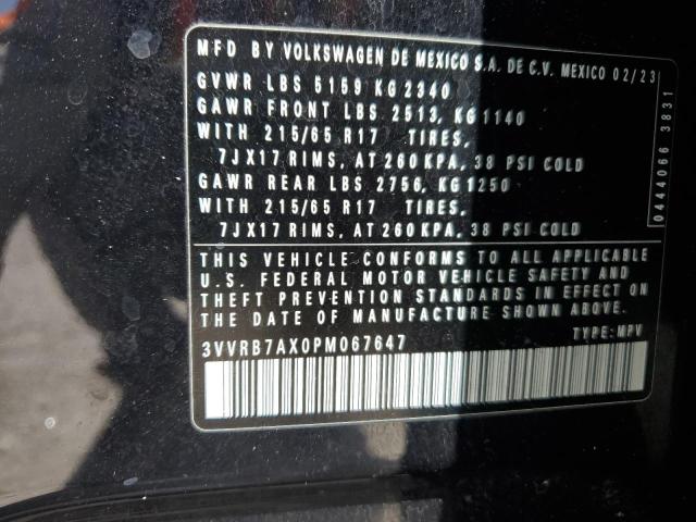 2023 VOLKSWAGEN TIGUAN S - 3VVRB7AX0PM067647